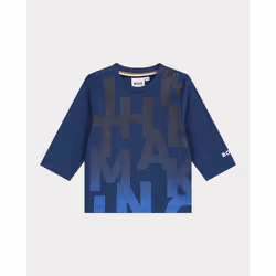 BOSS - T-shirt avec imprimé devant Bleu - 6 mois