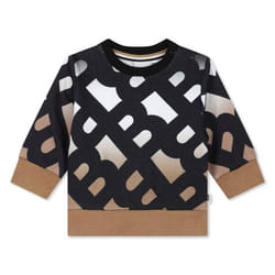 BOSS - Sweat-shirt tricolore imprimé Noir