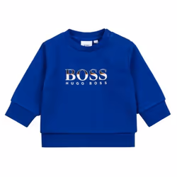 BOSS - Sweat en molleton gratté Bleu