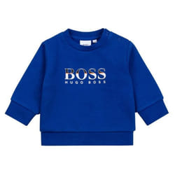 BOSS - Sweat en molleton gratté Bleu