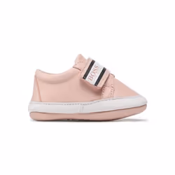 BOSS - Chaussons en cuir à scratch Rose