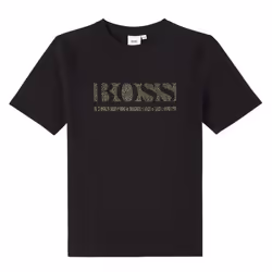 BOSS - T-shirt en coton avec imprimé Noir