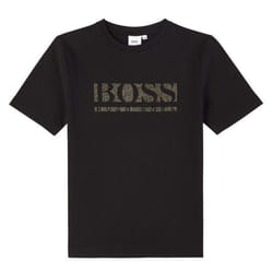 BOSS - T-shirt en coton avec imprimé Noir