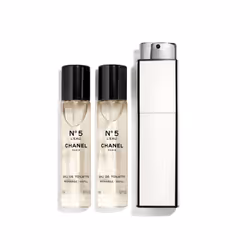 CHANEL N°5 L'Eau Twist &amp; Spray, Femmes, 20 ml, Recharge de flacon, Aldehyde, Orange, Citron, Mandarin, Jasmin, Ylang-ylan ...