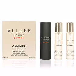 CHANEL Allure Homme Sport Eau De Toilette Vaporisateur De Voyage Rechargeable 3 x 20 ml