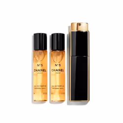 CHANEL N°5 Twist &amp; Spray, Femmes, 20 ml, Recharge de flacon, Aldehyde, Bergamote, Citron, Néroli, Iris, Jasmin, Muguet, R ...