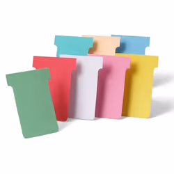 Nobo Fiches T indice 2 Jaune ss blister (100)