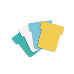 Nobo Fiches T indice 2 Blanc ss blister (100)