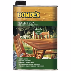Huile Teck - Bondex - 0.5 L - Hydrofuge - Anti-UV - Incolore