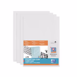 Oxford 100206694, Envelope folder, A4, PVC, Transparent, Paysage/portrait, 20 feuilles
