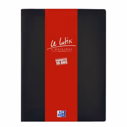 Oxford 100206477, Noir, Polyvinyl chloride (PVC), 40 pochettes, 80 feuilles, Paysage/portrait, A4
