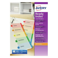 Avery 01734501 papier jet d'encre A4 (210x297 mm) 6 feuilles Couleurs assorties