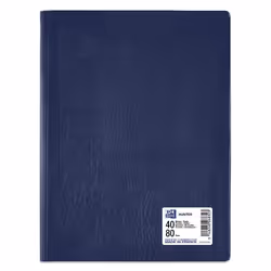 Oxford 100206467, Bleu, Polyvinyl chloride (PVC), 40 pochettes, A4, France, 315 mm