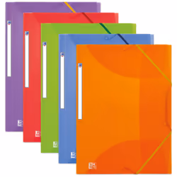 Oxford 100201225, Porte-documents, A4, Rouge, Orange, Vert, Bleu, Violet, Mat, Paysage, 150 feuilles