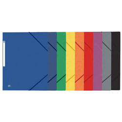 Oxford 400114351 fichier Carton Bleu, Vert, Jaune, Orange, Rouge, Violet, Gris, Noir A4