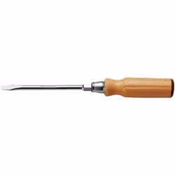Tournevis bois pour vis à fente 10 mmX175 Facom ATHH10X175 Tournevis à lame forgée avec 6 pans pour vis à fente. Tournevis pl ...