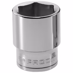 Douille 1/2'' 6 pans de 21 mm Facom S21H ISO 2725-1, DIN 3124, NF ISO 2725-1 Longueur 38 mm Diamètre 29,1 mm Clé de 21 mm Poi ...