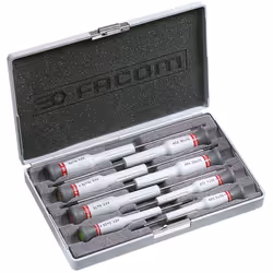 Comprenant : 8 tournevis Torx: AEX.5x35 - AEX.6x35 - AEX.7x35 - AEX.8x75 - AEX.9x75 - AEX.10x75 - AEX.15x75 - AEX.20x75. Dime ...