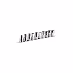 Taille d'entraînement = 1/4'' Type de kit = Jeu de douilles sans impact Type d'entraînement = Carré Nombre de pièces = 11 Tai ...