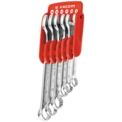 Facom - Jeu de clés mixtes, têtes biseautées à 15° dans pochette pliée, 10 pcs.