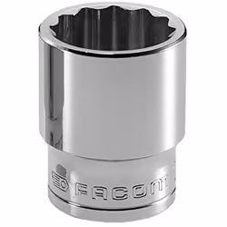 La douille 1/2' 12 pans de 19 mm de FACOM est l'outil parfait pour un serrage précis et efficace. Fabriquée en France, cette  ...