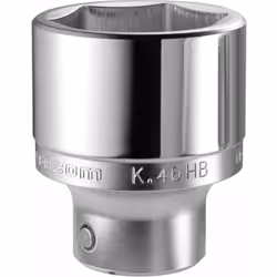 Douille 3/4'' 6 pans 46 mm Facom K46HB ISO 2725-1, DIN 3124, NF ISO 2725-1. Profil OGV. Permet un verrouillage de sécurité av ...