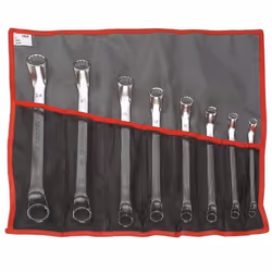 Jeu de 8 clés polygonales contrecoudées en pouces FACOM - Série 55A.JUT - Profil 12 pans OGV® - Chromé satiné