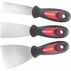 Informations techniques Dimensions produit, largeur : 75 mm Longueur : 215 mm Matériau (poignée) : plastique Jeu de spatule i ...