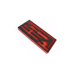Description générale Plateau mousse vide pour module de douilles 6 pans de 10 à 32 mm Facom, idéal pour un rangement organisé ...
