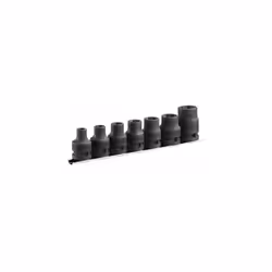 Taille d'entraînement = 1/2" Type de kit = Jeu de douilles à choc Type d'entraînement = Carré Nombre de pièces = 7 Contenu du ...