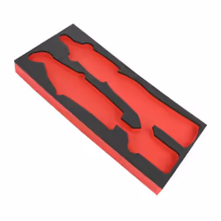 Plateau mousse vide pour module de 3 pinces CPE et 1 pince étau Facom. Compatible avec le module : MODM.CPE1.