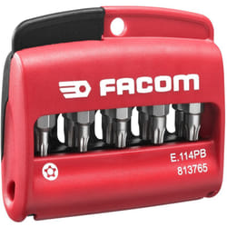 Facom - Jeu de 10 embouts Torx plus Tamper Résistant 1/4 25 mm - E.114PB - Ce produit de marque est neuf.