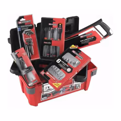 CAISSE POLYPRO + 22 OUTILS 1 caisse polypropylene 20 + 1 coffret de 5 tournevis Protwist + 1 coffret de 6 clés mixtes profil ...
