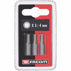 FACOM - EH10 - Jeux de 3 embouts standards série 1 pour vis 6 pans creux métriques - EH102.J3 - Ce produit de marque Facom es ...