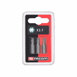 Ce jeu de 3 embouts standards Série 1 Torx® de Facom constitue un ensemble d'outils de haute qualité élaboré pour répondre à  ...