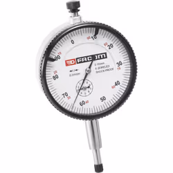 Précision : 1/100ème - 0,01 mm. Course 10 mm enregistrée avec totalisateur. Cadran tournant : Ø 57 mm. Touche de mesure inter ...