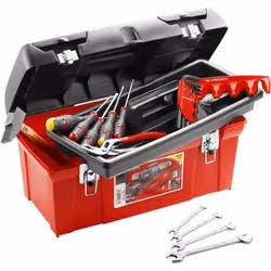 Boîte à outils en plastique + 18 outils FACOM TBX1M.PG