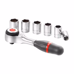 1 cliquet radio R.360 a manche rotatif idéal pour une approche ultra rapide et les écrous difficiles d'acces Cliquet 5° avec  ...