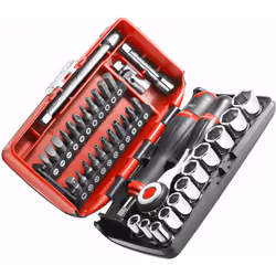 Description générale Le coffret de douilles 1/4'' R.360NANO de Facom est un ensemble complet et compact, idéal pour les profe ...