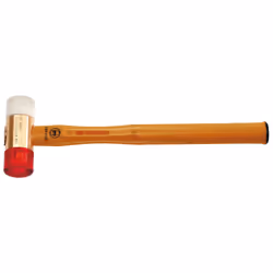 Facom 208A.25CBA, Maillet, Laiton, Bois, Rouge, Blanc, Bois, 220 g, 2,5 cm