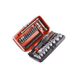 Description générale Coffret de douilles et embouts FACOM - 1/4 - 12 pans - 25 pcs - RL.NANO112 est la solution idéale pour t ...
