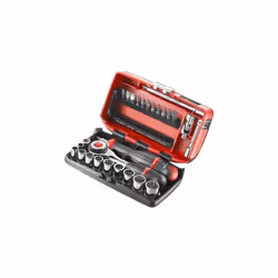 Type de kit = Jeu de douilles sans impact Type d'entraînement = Carré Nombre de pièces = 27 Taille d’écrou = 1/4 ? 7/32", 7/3 ...