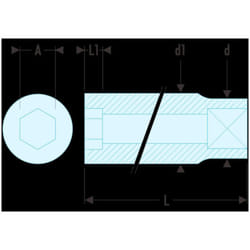 Douille Facom 1/4' 12 pans long 5,5mm
