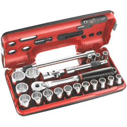 Gamme Facom 1/2' - éléments d'entraînement, clé à 12 points, boîte de détection à cliquet réversible, 21 pcs.