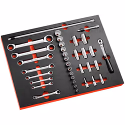 Contenu de la livraison :Cliquet réversible 3/8" : JL.171Rallonges 3/8" : J.210RC - J.217RCClé à douille 3/8" série J : 1/4"  ...