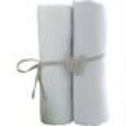 BABYCALIN 2 Draps Housse Bébé Blanc Blanc 60 x 120 cm - Jersey - 130gr/m²