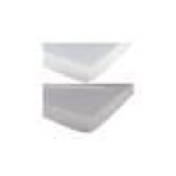 BABYCALIN Lot de 2 draps housse 60x120 cm Blanc/gris