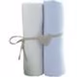 BABYCALIN 2 Draps Housse Bébé Blanc Ciel 70 x 140 cm - Jersey - 130gr/m²