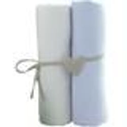 BABYCALIN 2 Draps Housse Bébé Blanc Ciel 70 x 140 cm - Jersey - 130gr/m²