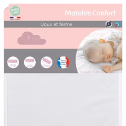 Matelas lit Basic - BABYCALIN - 70x140cm - 26KG/M3 - Anti-acarien et bactérien